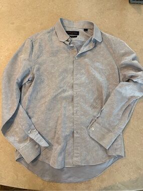 Louis Vuitton Men’s Blue Monogram Dress Shirt - Large - Like New